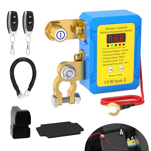 Kill Switch for Car 12V 240A Remote Battery 240A with Led Voltage&Cable