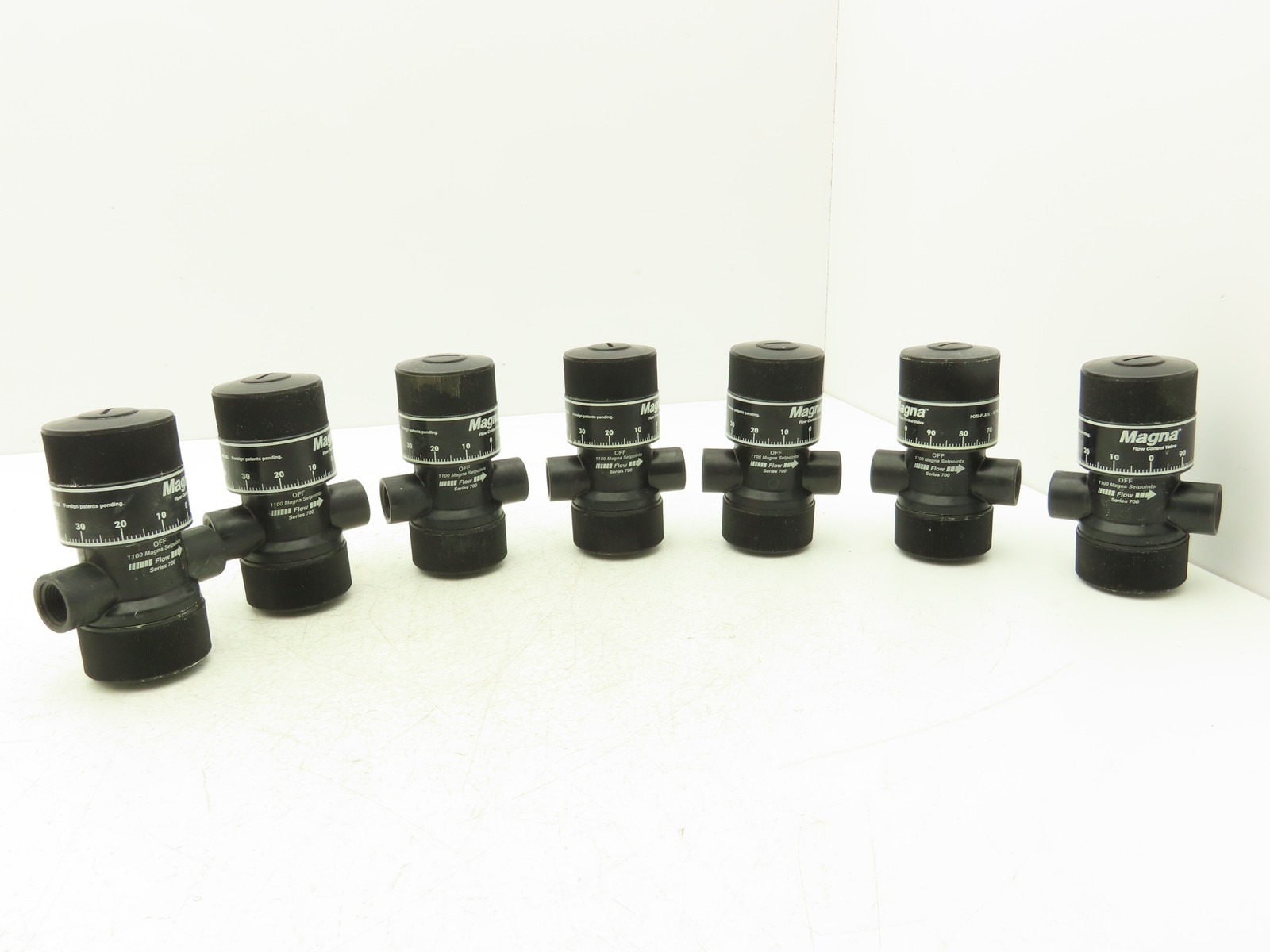 Magna 1100 Flow Control Valve 700 Series Nylon 200PSIG Max Gas/Liquids Lot of 7