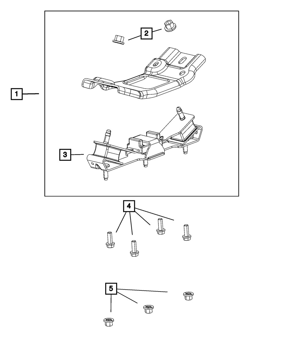 Genuine Mopar Transmission Mount Isolator 68090653AC