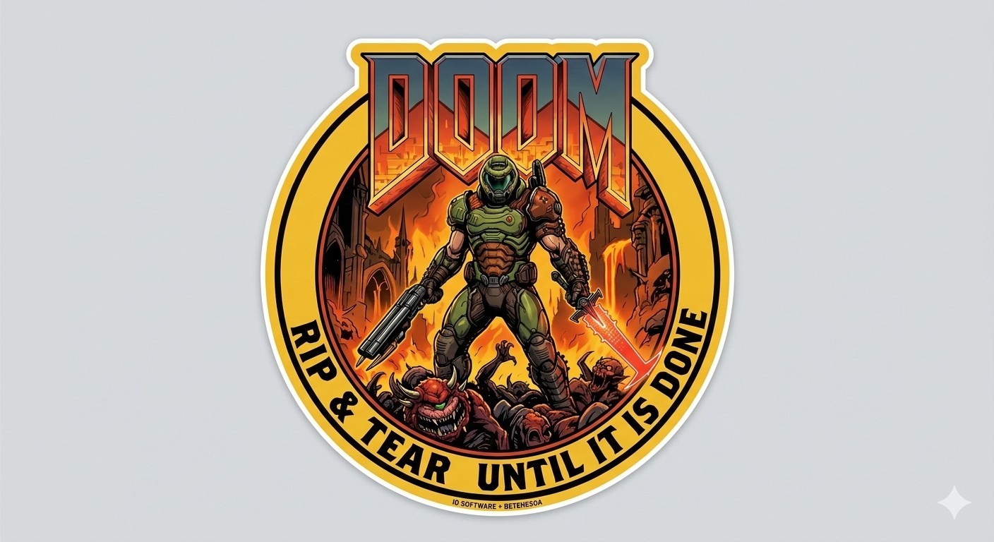 Doom Sticker Decal Phone Laptop