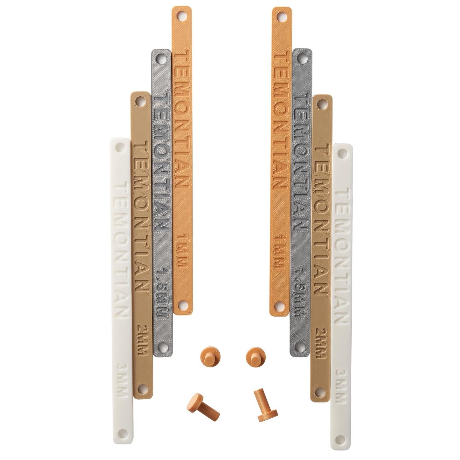 Polymer Clay Depth Guide Set, 4-Pair 13 Thickness Combinations (1-7.5mm), Col...