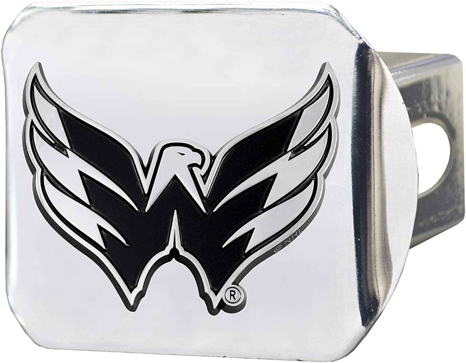 Washington Capitals Hitch Cover Solid Metal with Raised Chrome Metal Emblem...