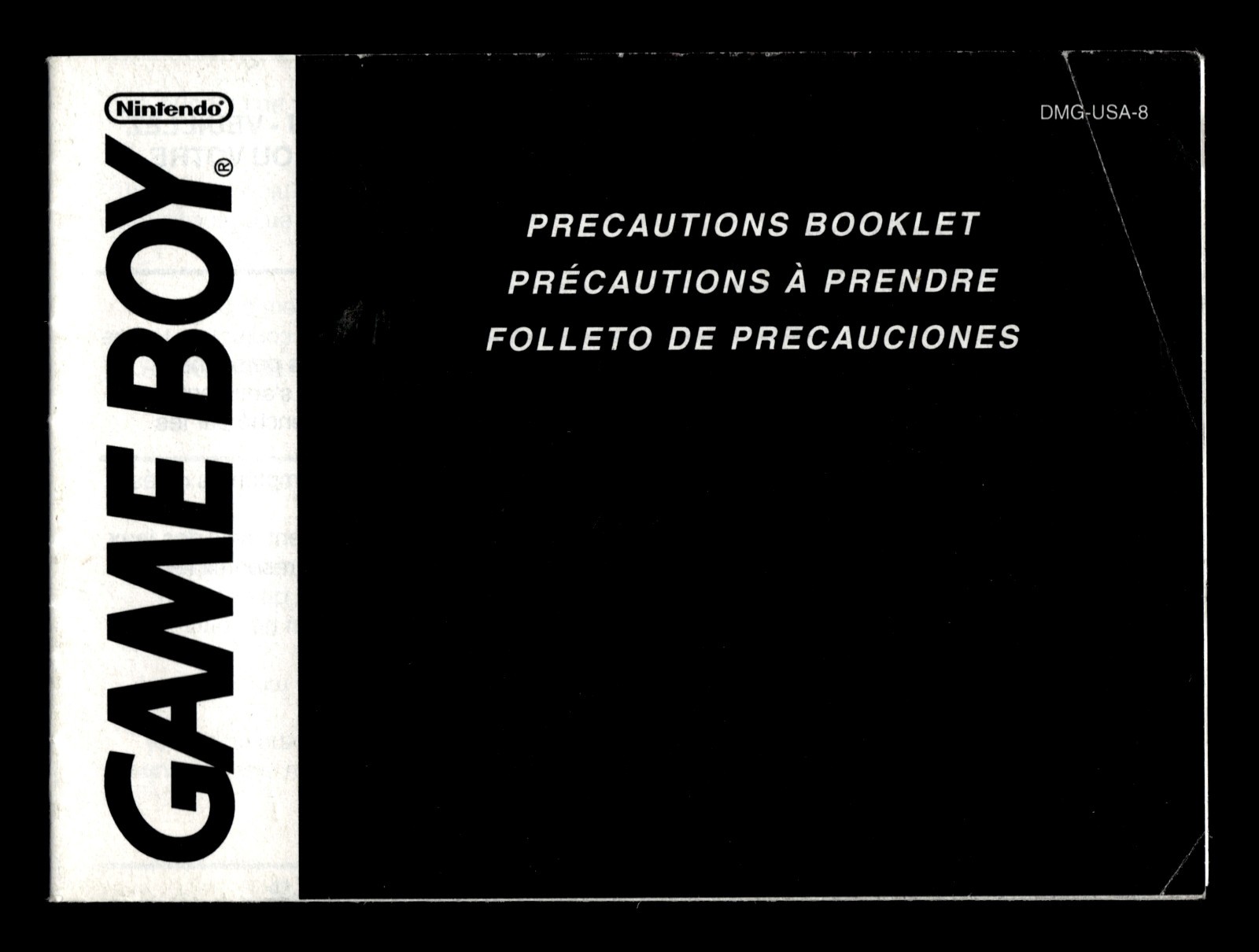 Nintendo Game Boy Precautions Booklet [DMG-USA-8]