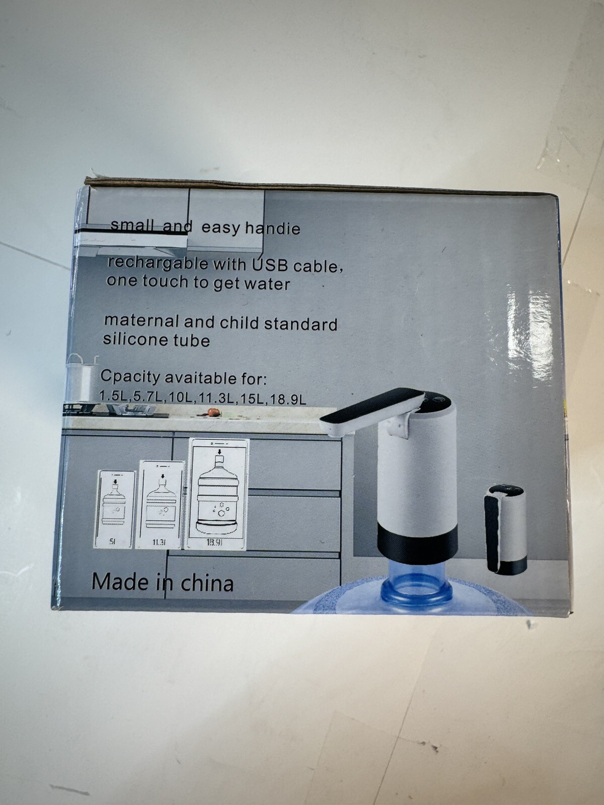 Dispenser Water Bottle Pump Automatic Switch Water Pump Electric 5 Gallon USB