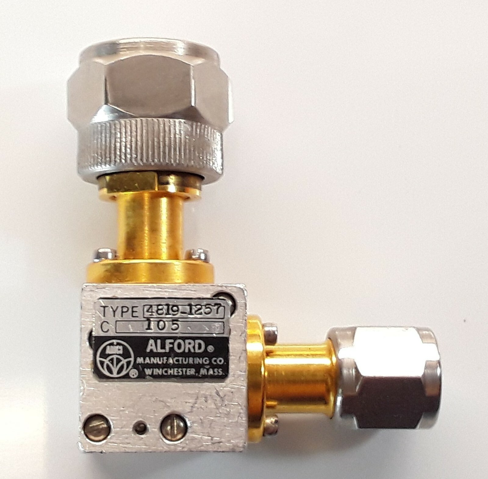 Alford Manufacturing RF Elbow Adapter Apc-7 To TNC