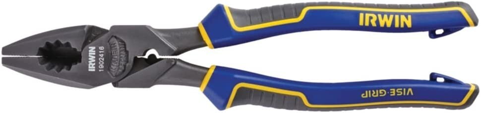 IRWIN 9-1/2'' Lineman's Pliers w Fish Tape Puller & Crimper 1902416 3pk