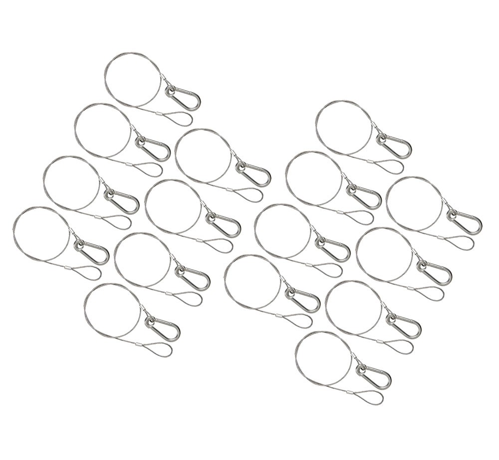 (16) Pro Audio DJ Lighting 24" Steel Hanging Light Fixture Safety Cable Package