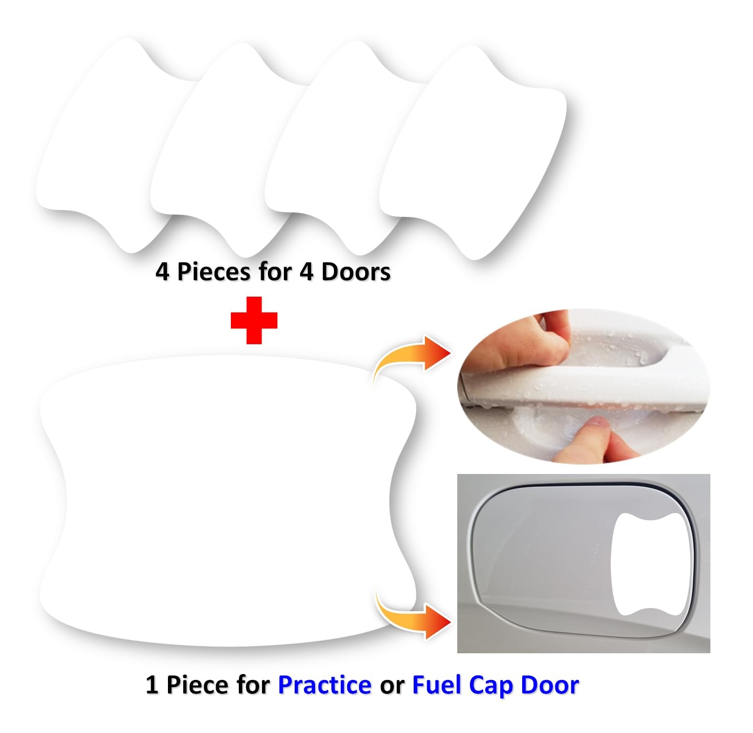 [3M]-5pcs Customized Car Door Handle Cup Protector Made with 3M Clear/5pcs