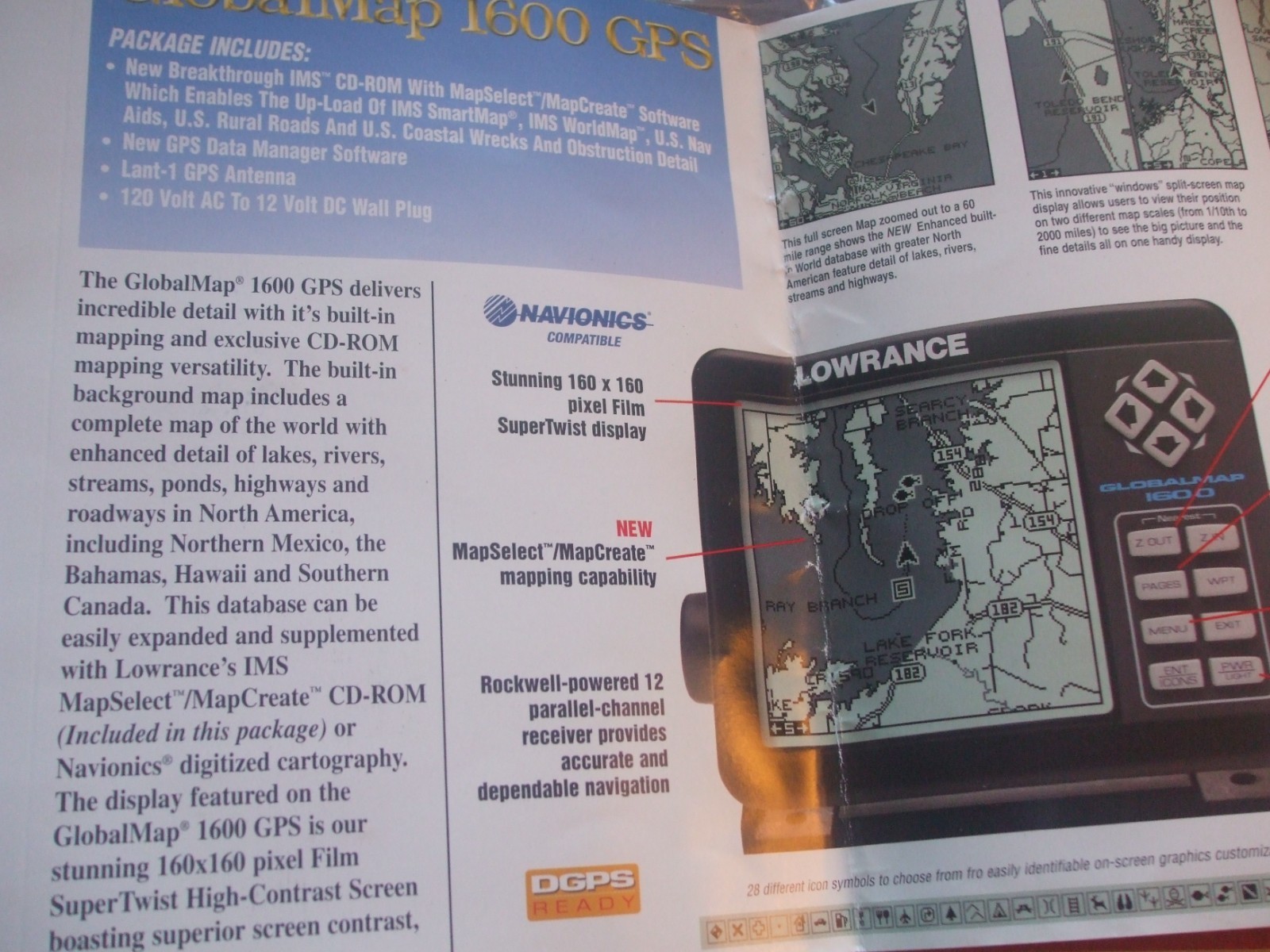LOWRANCE GlobalMap 1600 Fish Finder GPS