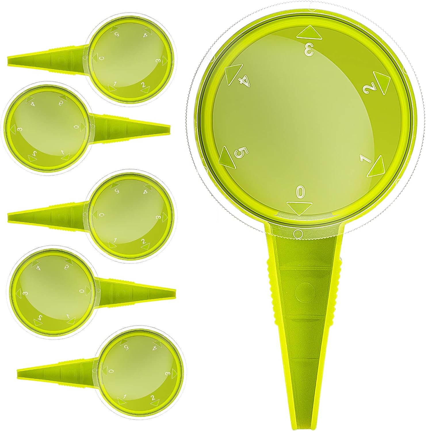 Sowing Seed Dispenser Hand Tool, 6 Pack Handheld Garden 6 PCS, Light Green