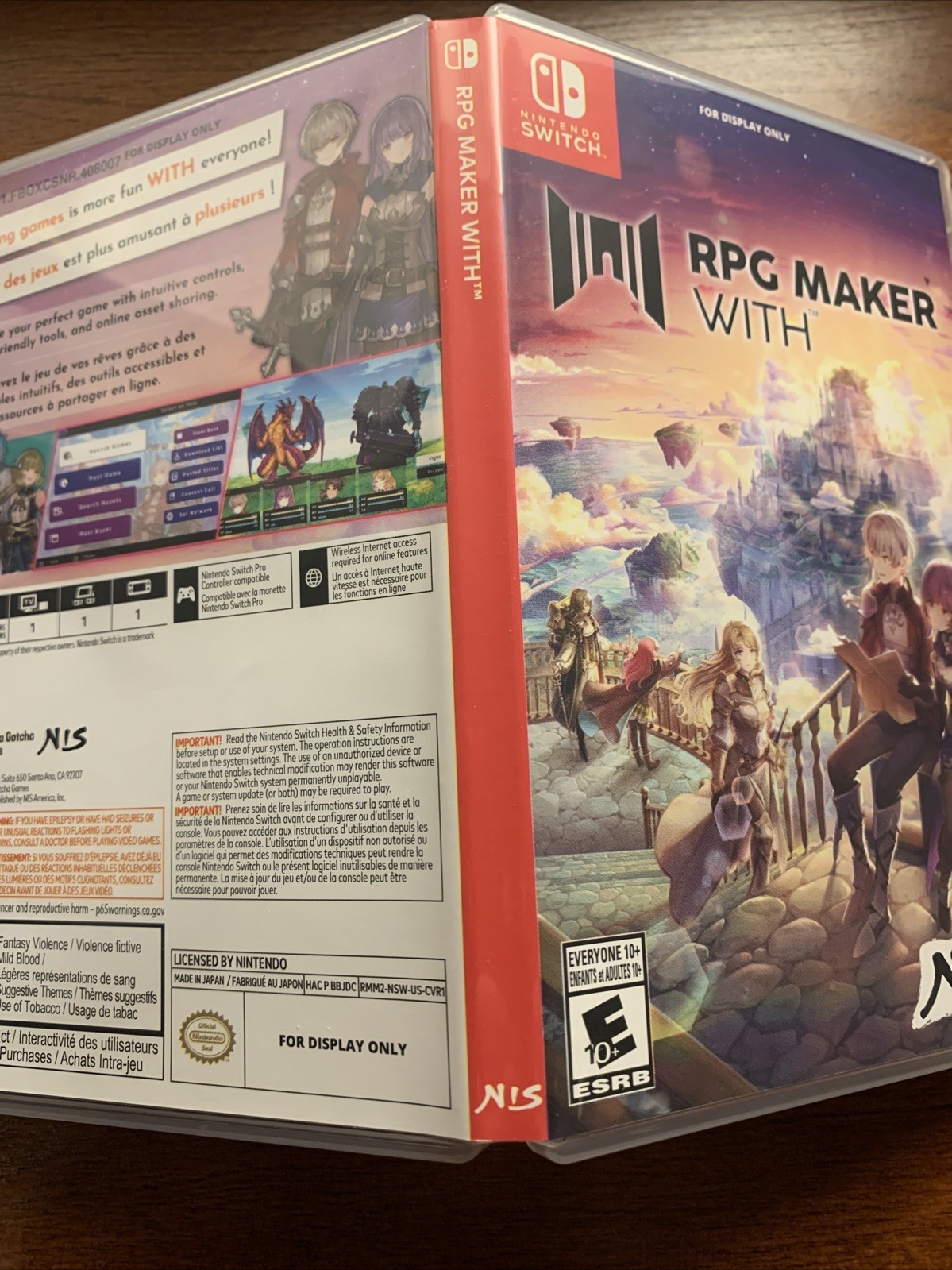 RPG Maker WITH - Nintendo Switch *For Display ONLY / Authentic / No Game / RARE