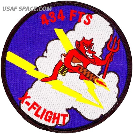 USAF 434TH FIGHTER TRAINING SQ - X FLIGHT - ORIGINAL AIR FORCE VEL PATCH