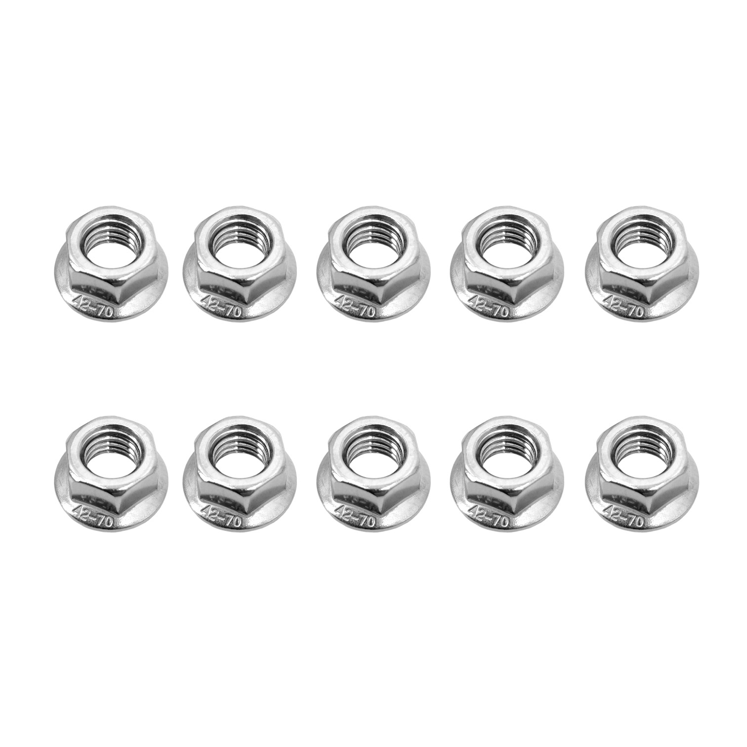 10x M5 Lock Nuts Flange Nuts Stainless Steel A2-50 DIN 6923 SW6 Workshop