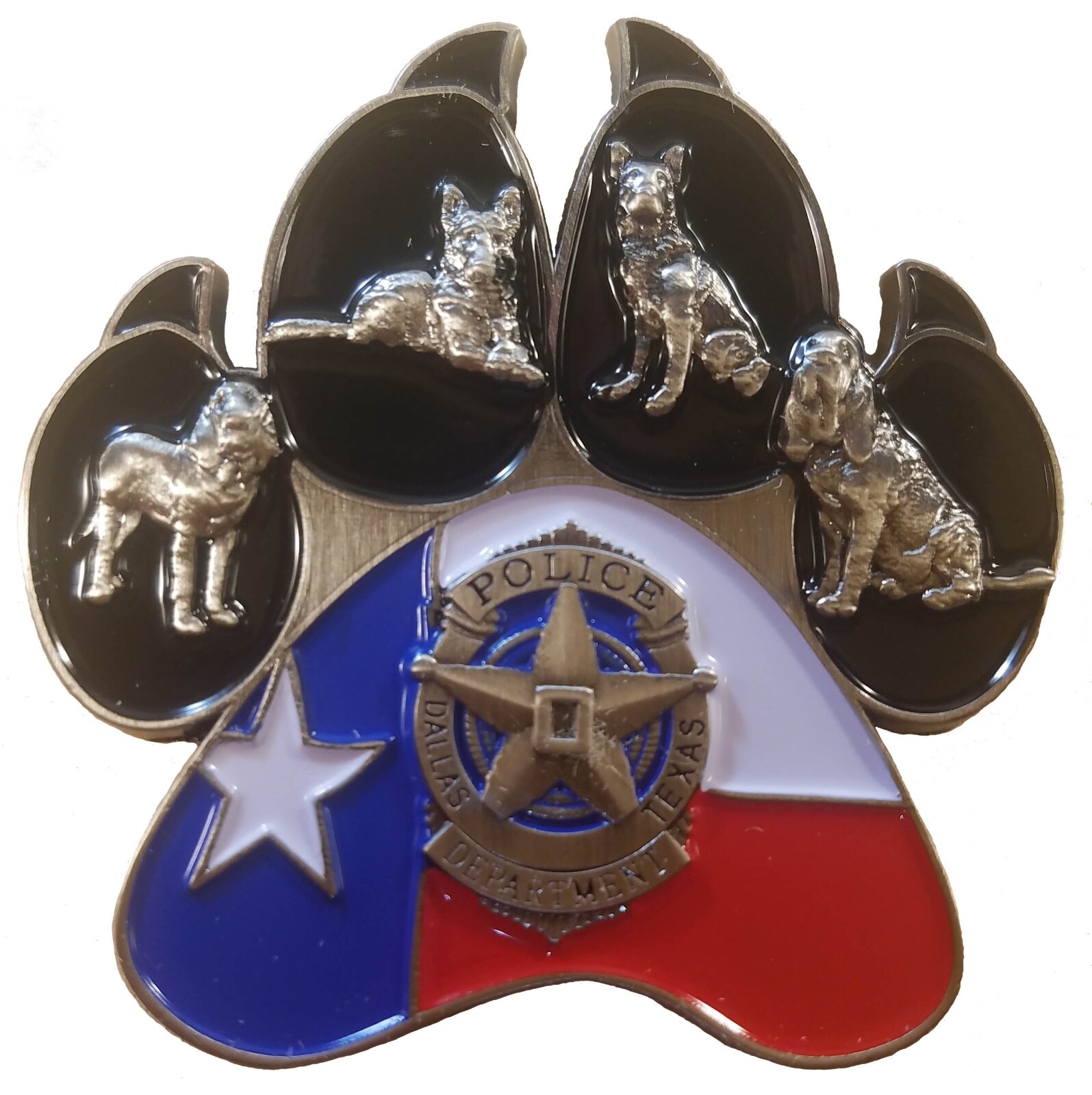 Dallas Police Department K-9 Challenge Coin.  2"  71