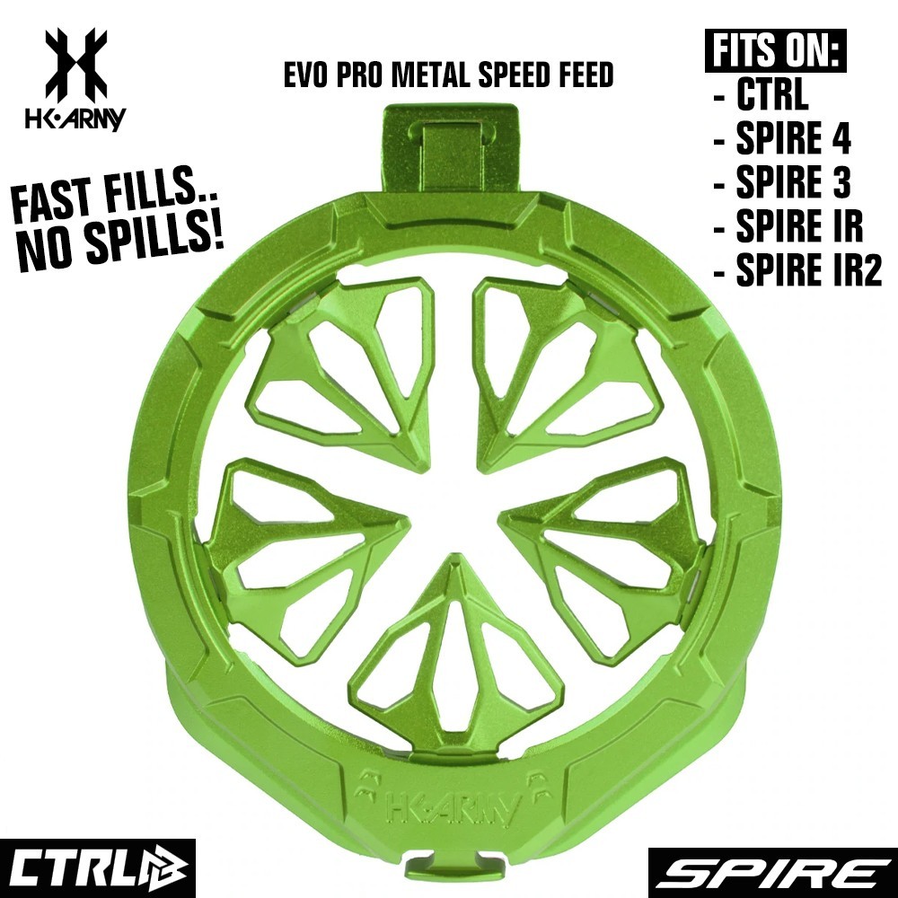 HK Army Evo Pro Metal Speed Feed Paintball Loader Accessory - Green