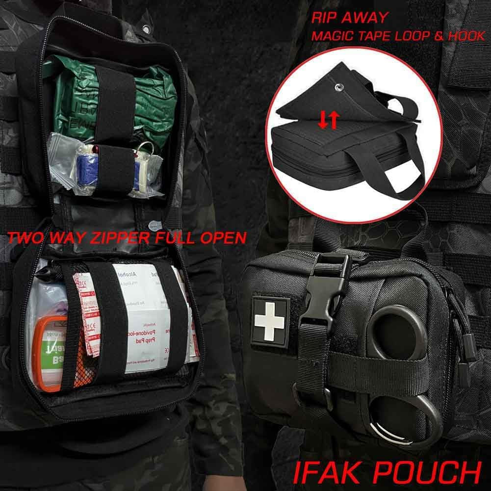 Tactical Ifak Trauma Kit - Emergency First Aid Bleeding Control Kit, Snake Bite