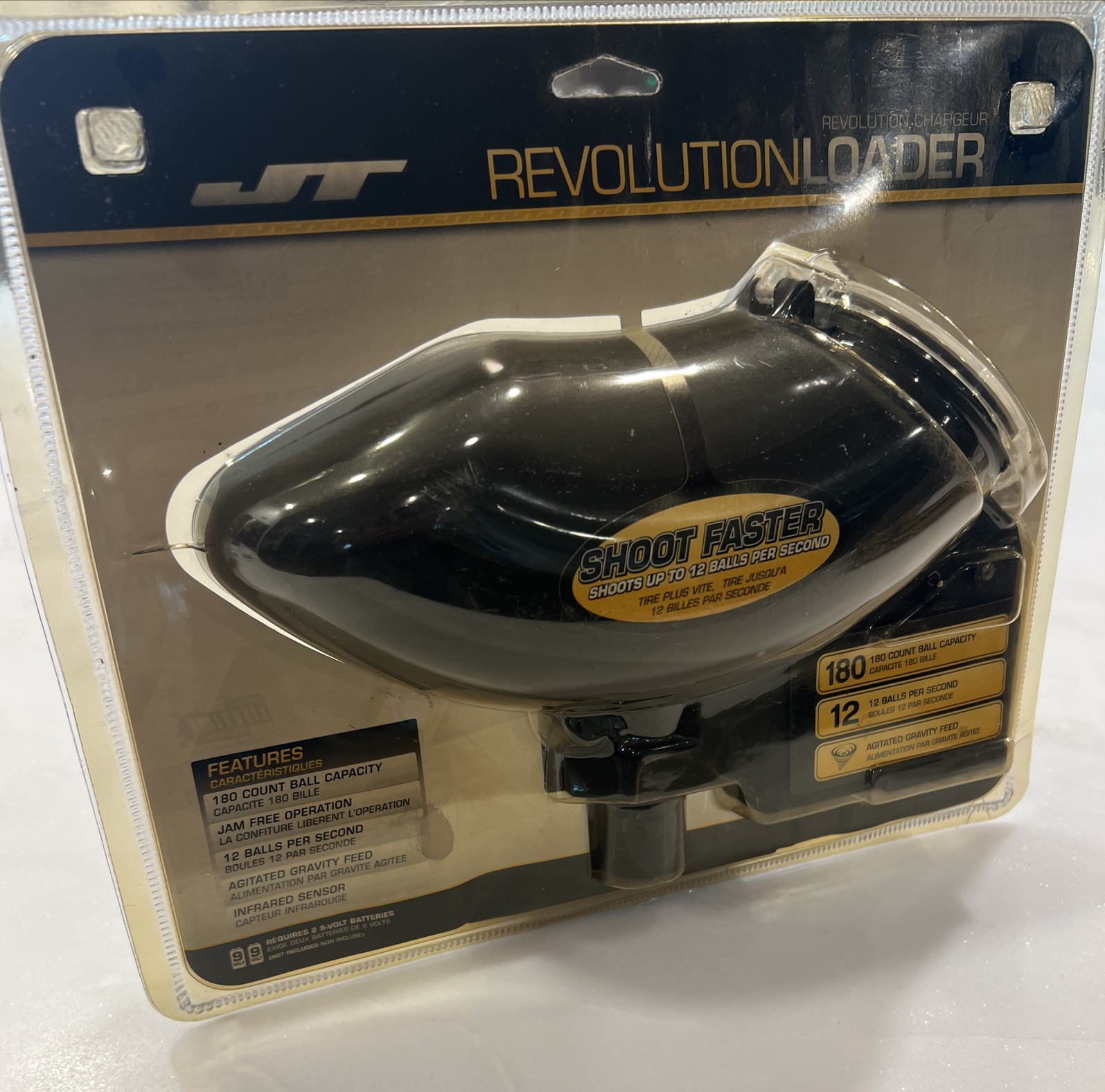 JT Revolution Hopper Loader Feeder 12 PaintBall Per Second 180 Ball Capacity 18v