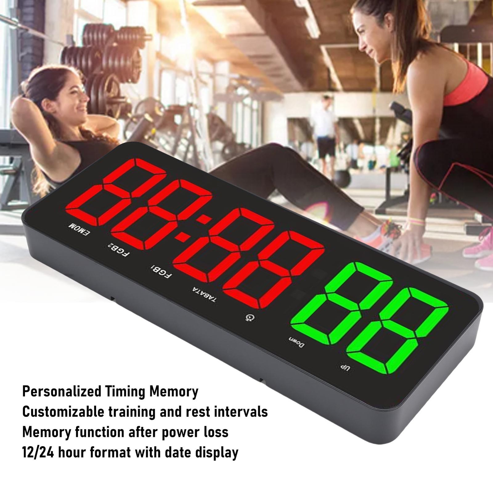 Interval Fitness Timer Versatile With Remote Control For Gyms Easy To Use