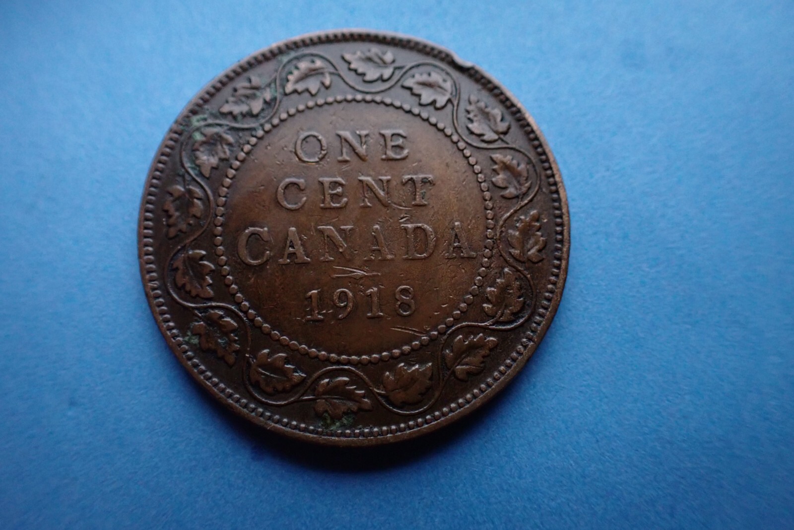Canada, One Cent 1918, see images.