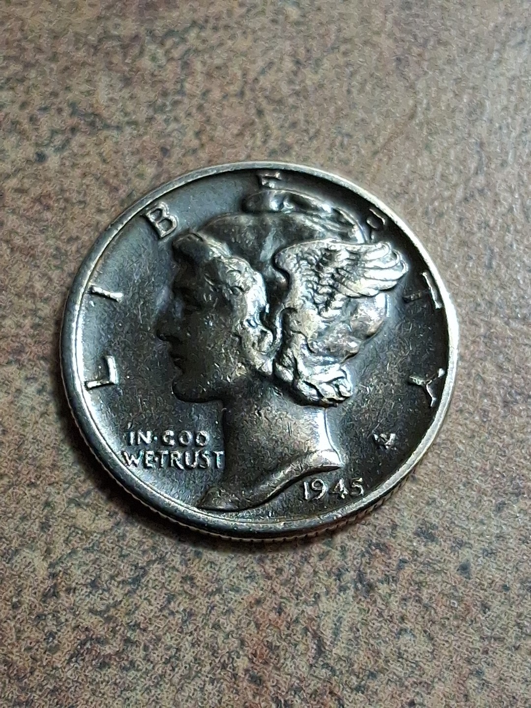 1945 Mercury Dime (AU)