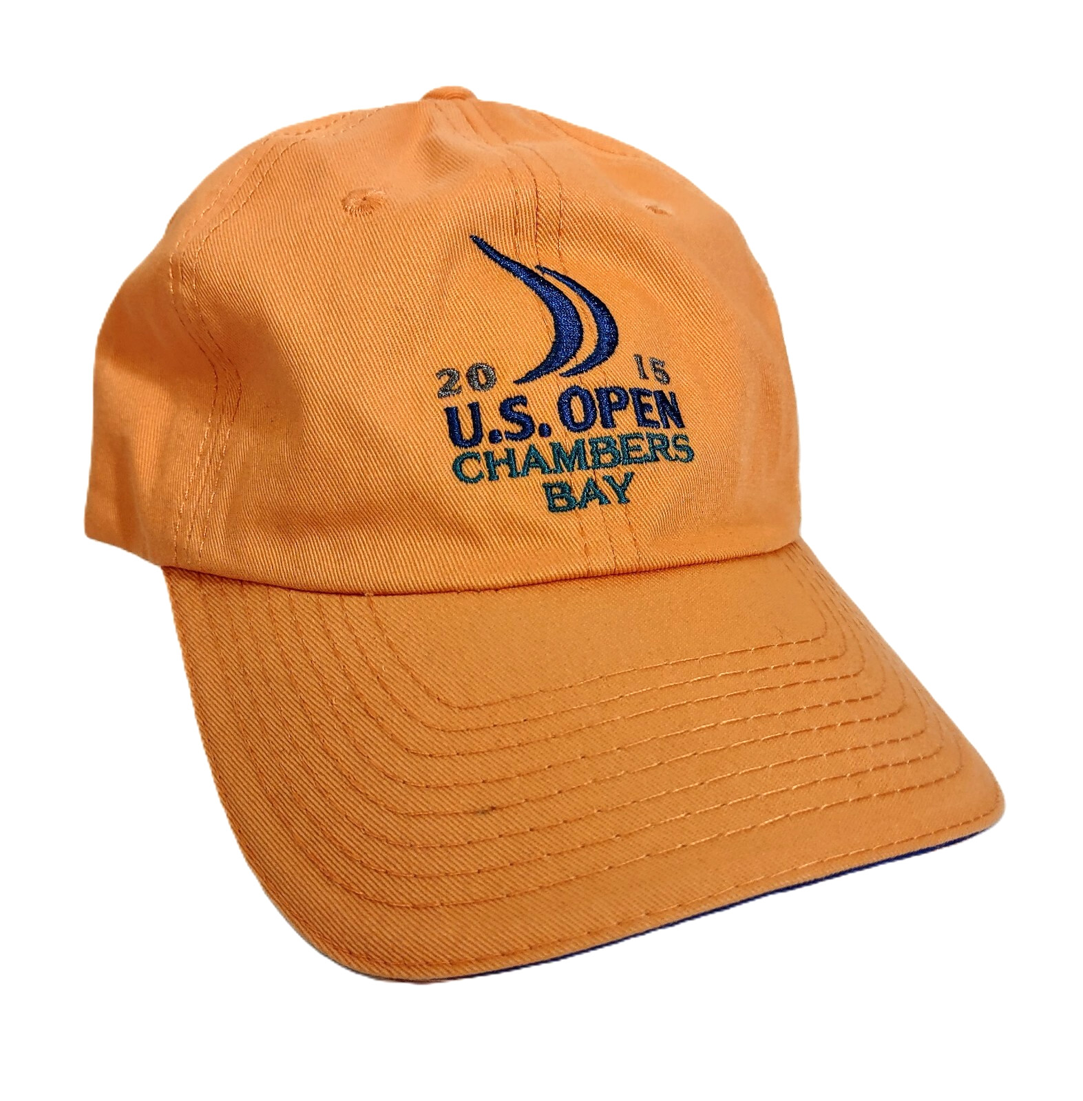 Chambers Bay 2015 U.S. Open USGA 100% Cotton Orange Golf Cap - New!
