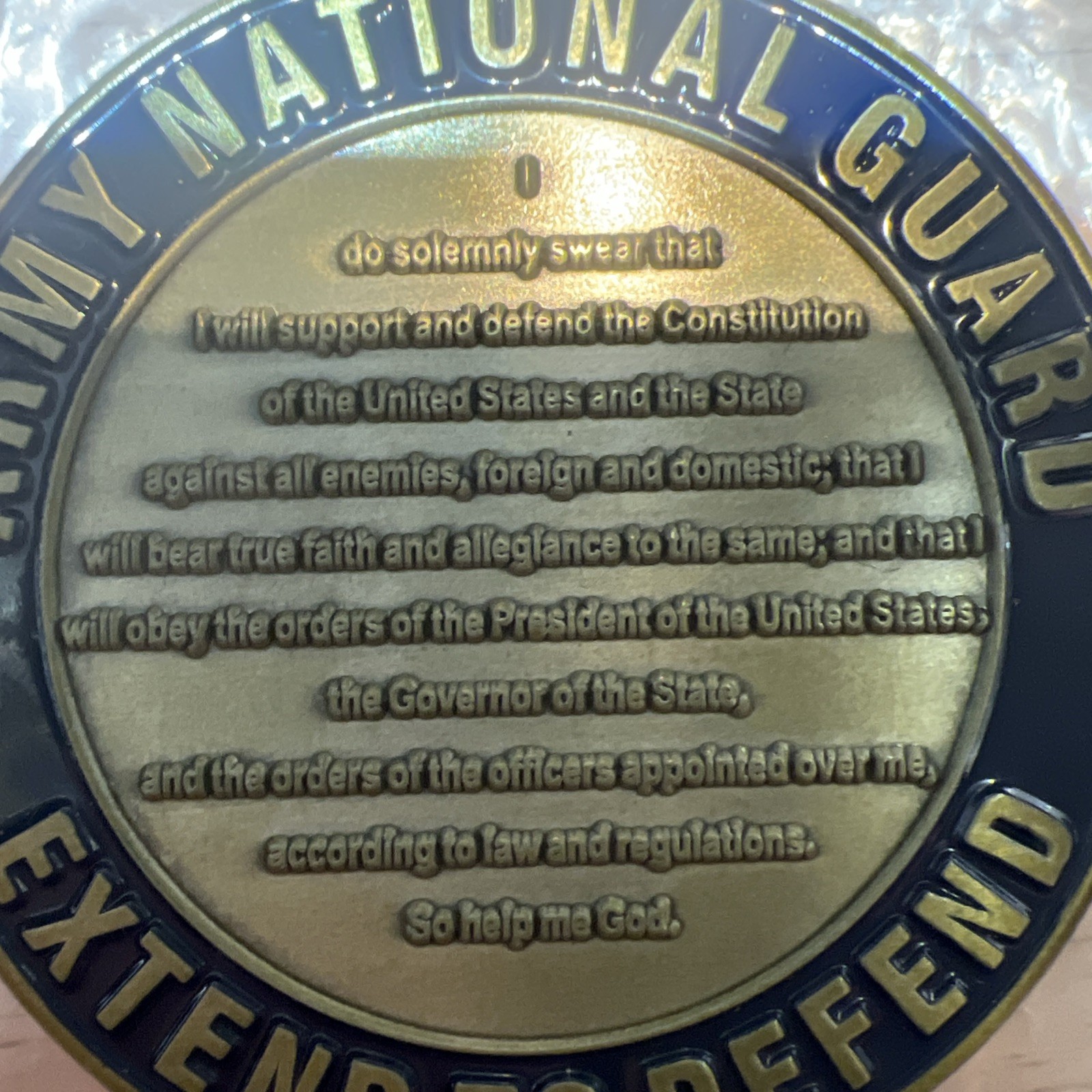 National Guard Extend to Defend Always Ready Always There. 2” Challenge Coin.