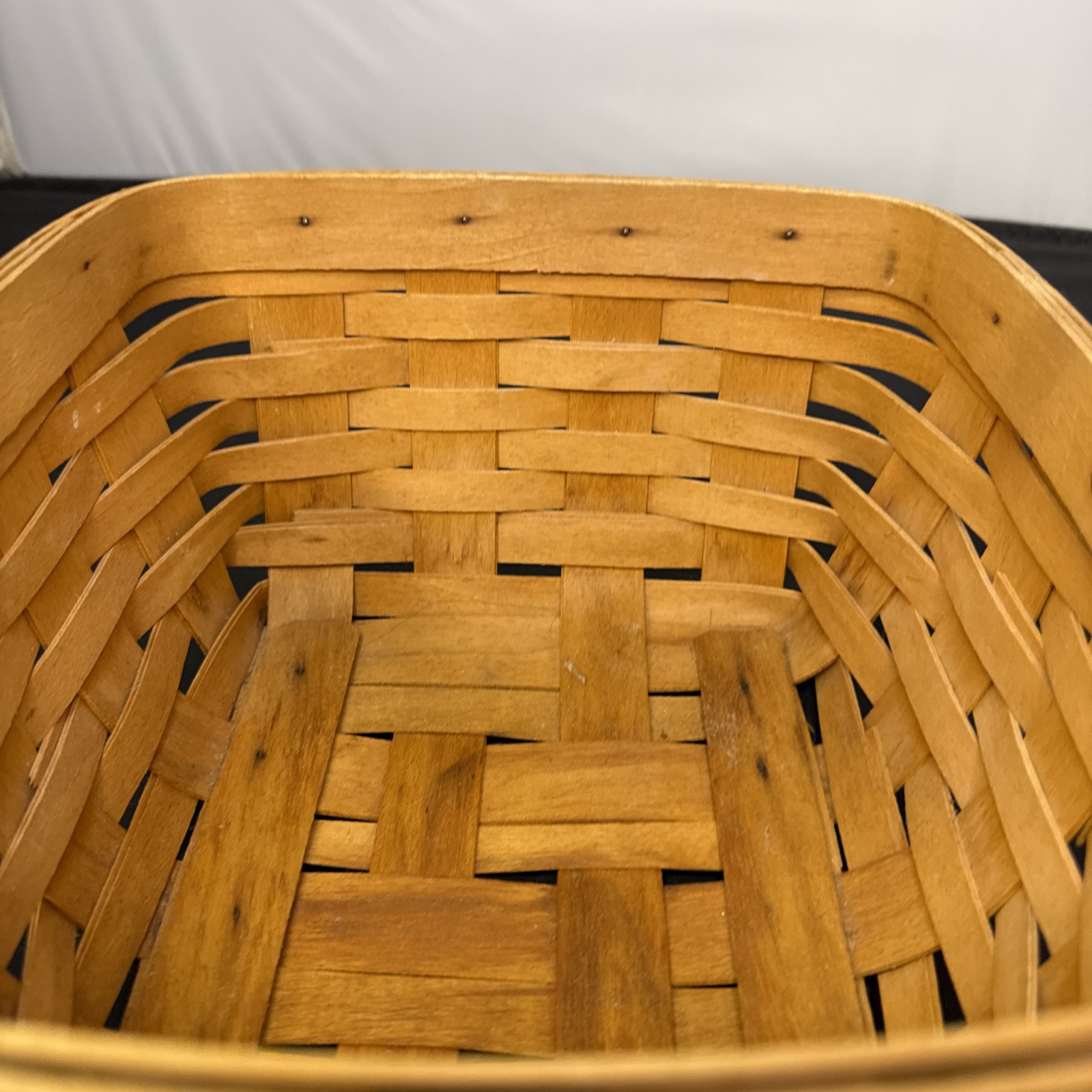 longaberger square basket with handle 2000