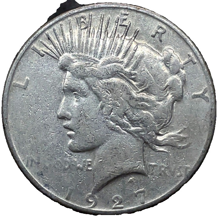 1927 S Peace Dollar  90% Silver $1 US Coin # 370