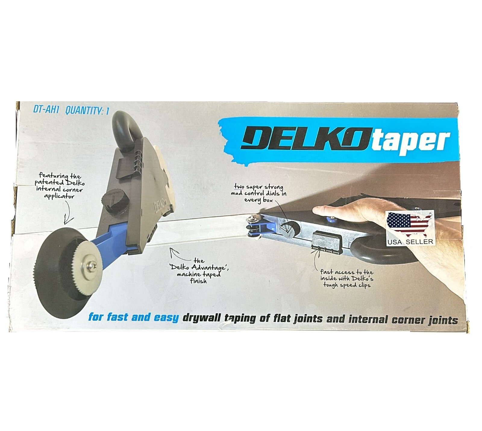 Delko Taper Banjo Drywall Taping Tool & Internal Corner Attachment