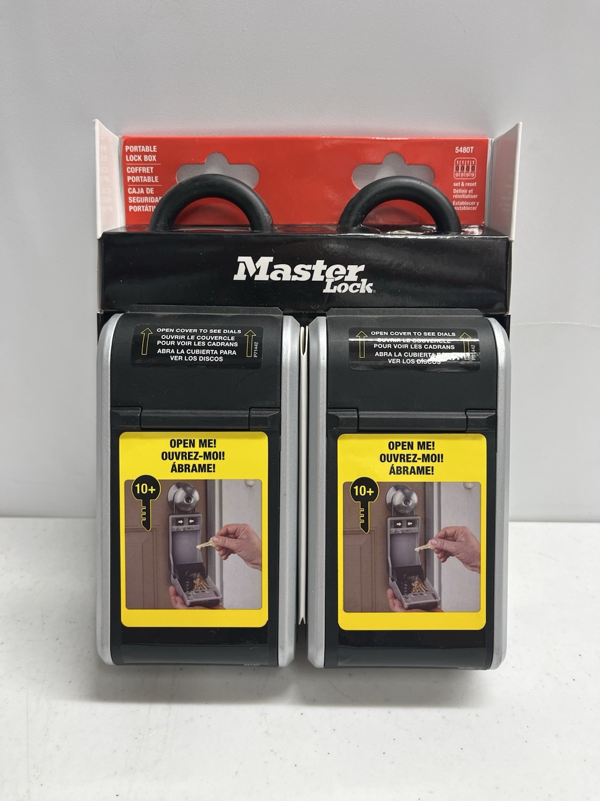 Master Lock 5480T Large Outdoor LOCK BOX with Removable Shackle (2-pack) New