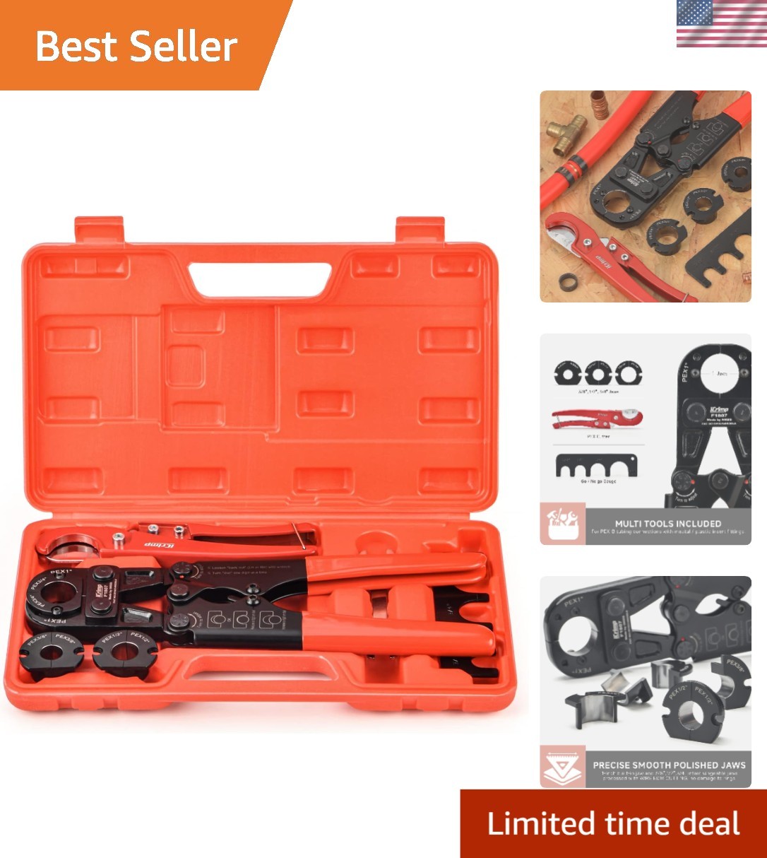 Professional iCrimp PEX Crimping Tool Kit for Efficient Plumbing Installations