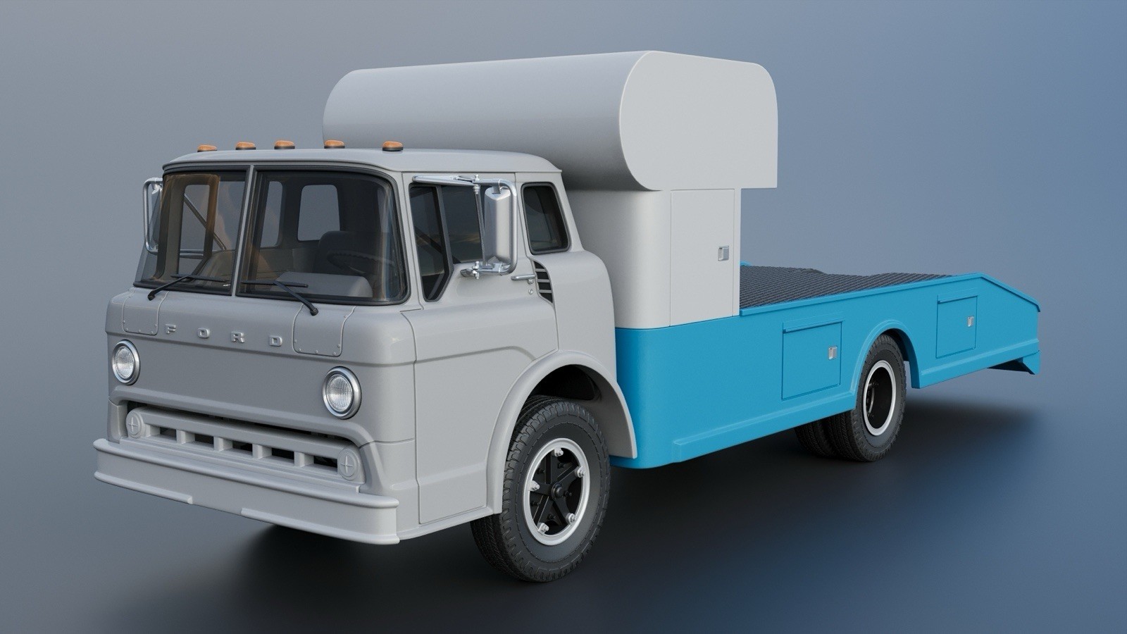 3d Printed 1/25 1972 C-700 Ramp Truck