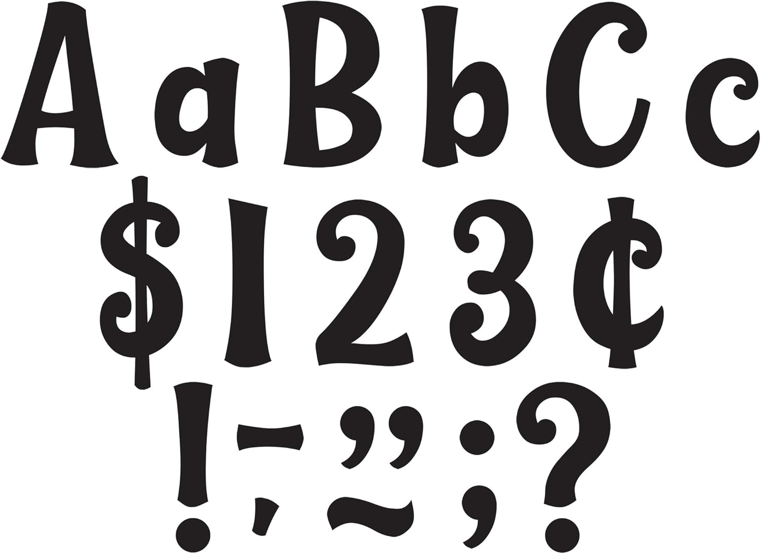 Black 4" Wild Whimsy Letters Combo Pack (TCR9197)