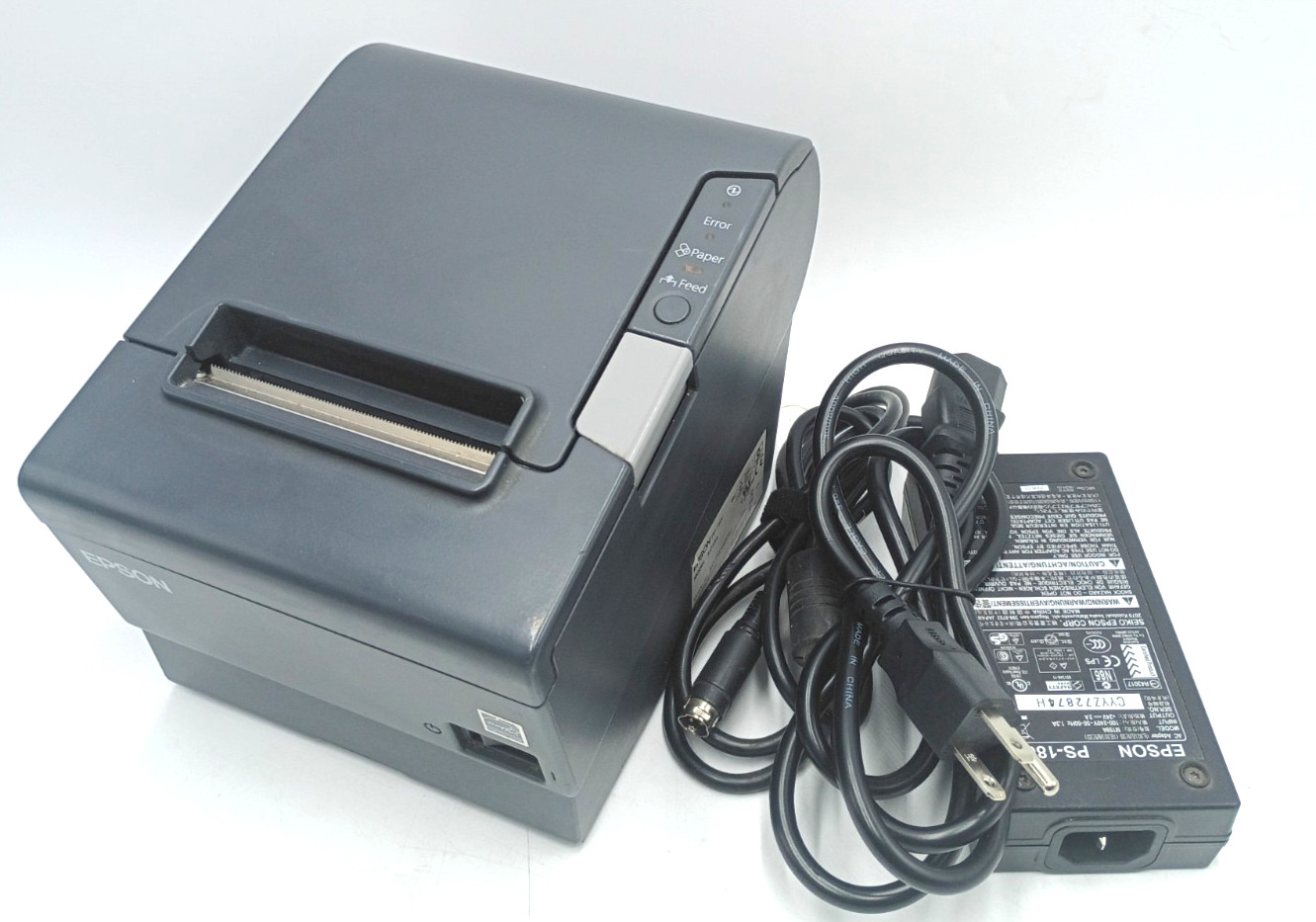 Epson TM-T88V M244A USB Thermal POS Receipt Printer w/ Power Supply TESTED WORKS
