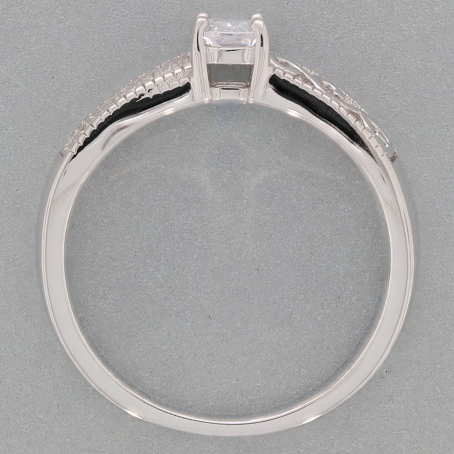 Sterling Silver Semi Mount Ring Setting Cushion CU 6X4mm Scroll Topaz