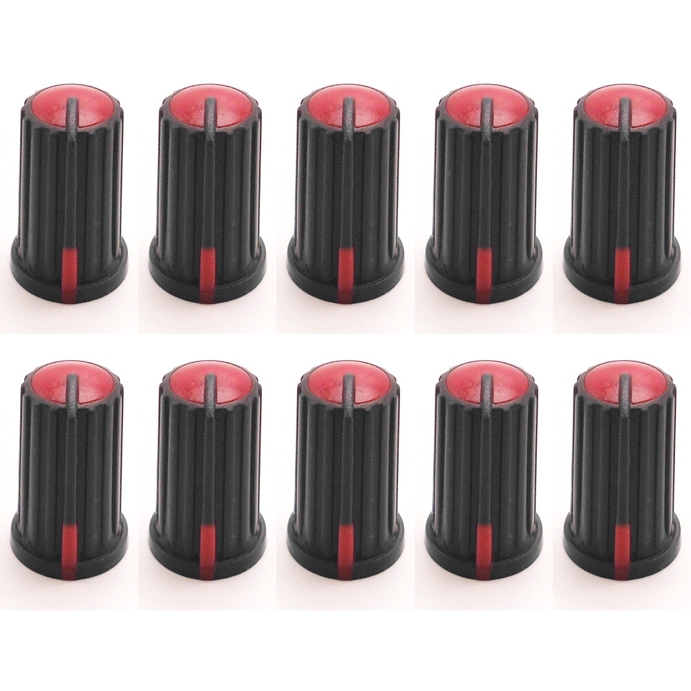 10PCS Replacement Rotary Control Knob Cap For Yamaha Mixer MG16 MG16XU (Red)