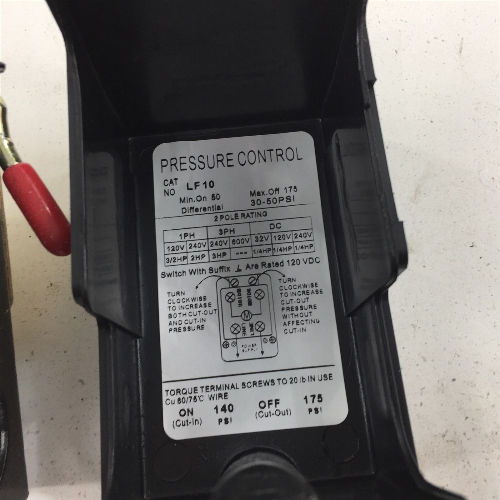 LEFOO U1125 Pressure Control LF10 140-175PSI
