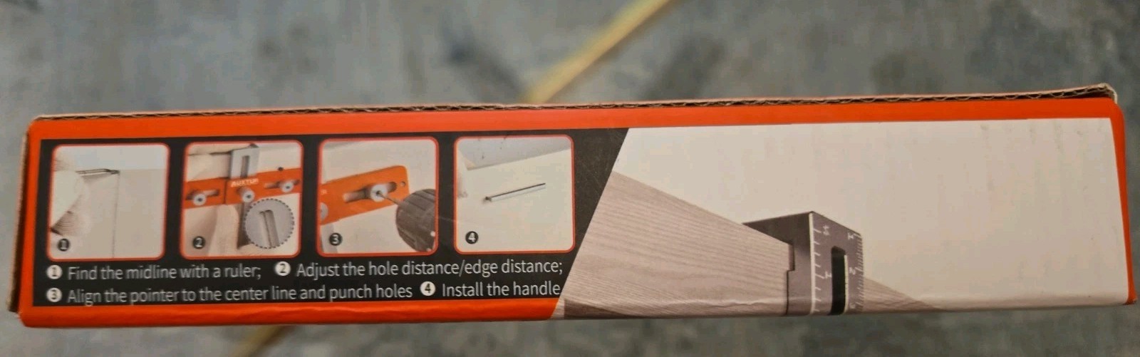Adjustable Template for Hardware Cabinet Hole Alignment Guide Drilling By Auxtur