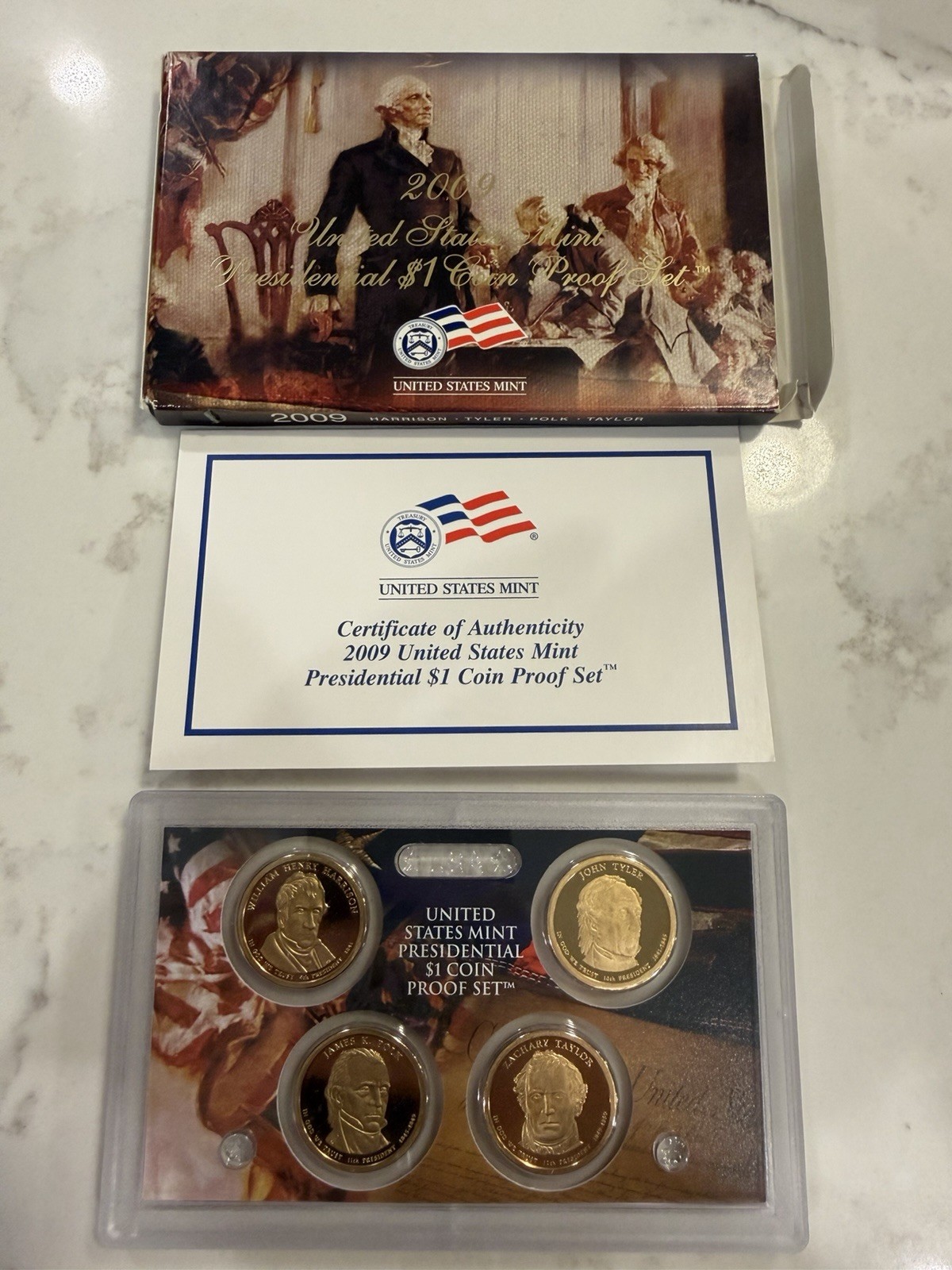 2009 United States Presidential Proof Dollar Set 4 Coins Uncirculated