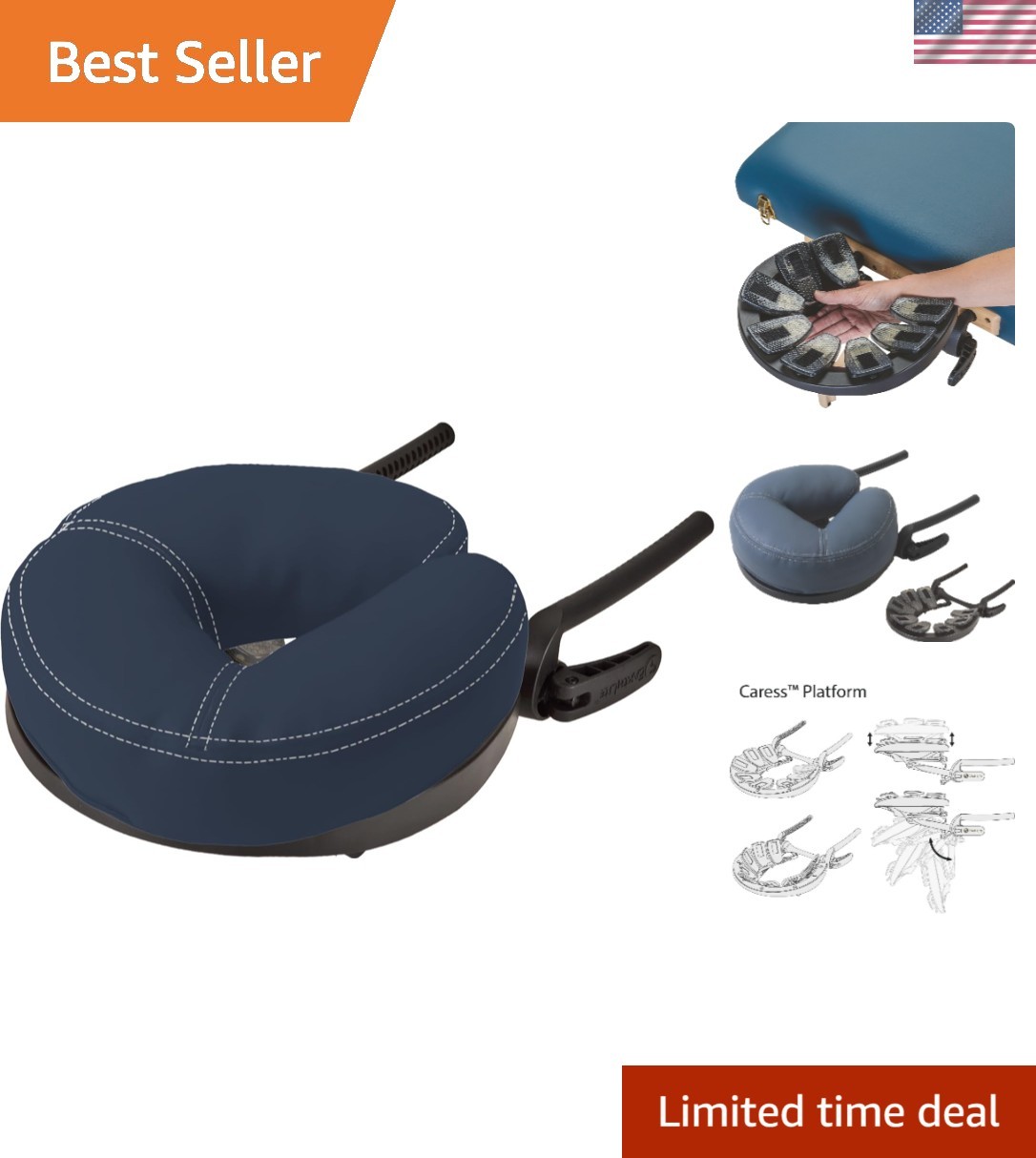 Patented Massage Table Face Cradle with Soft-Petal Suspension - All Clients Fit