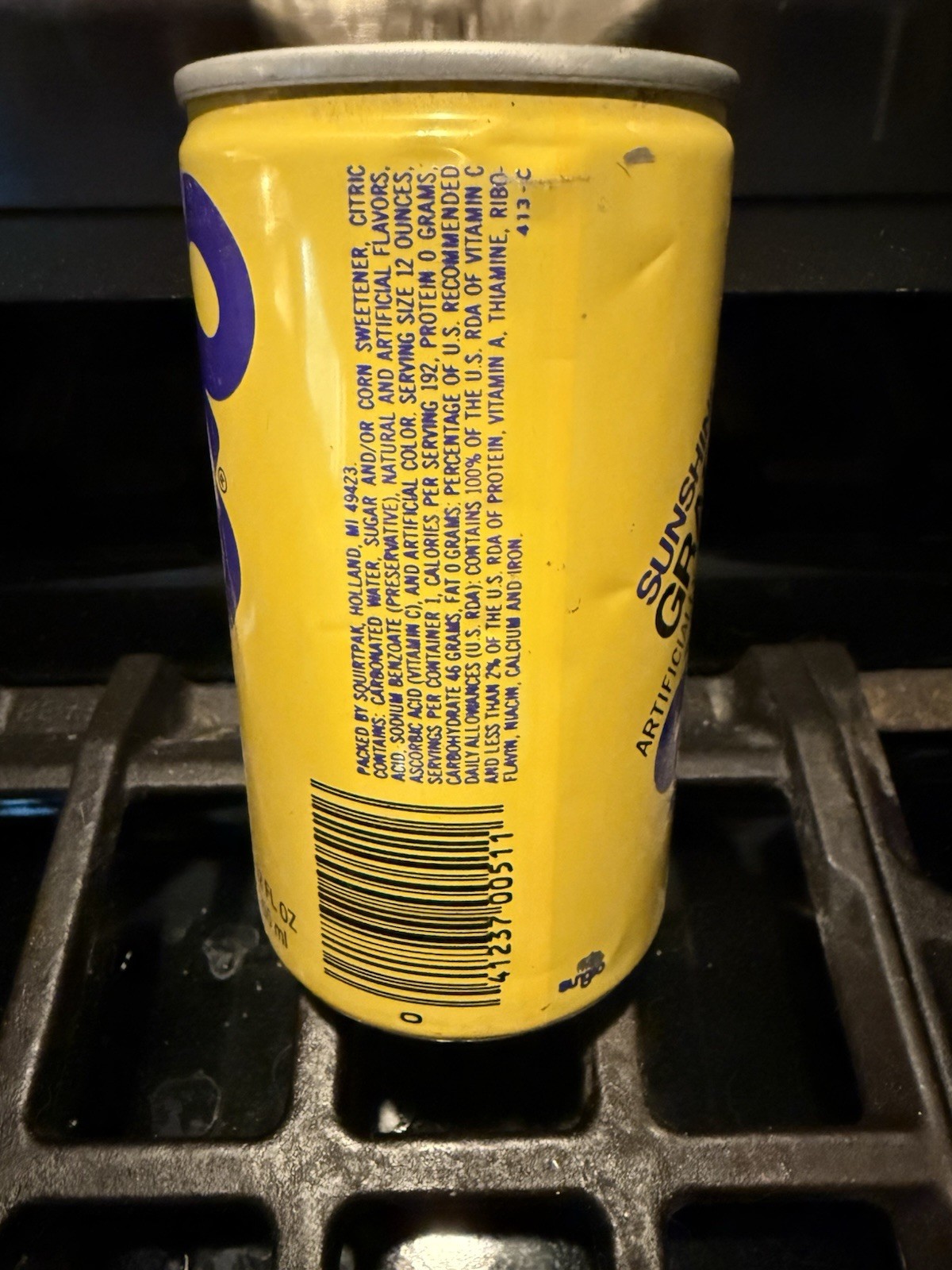 Vintage SUNGLO 12oz. Empty Aluminum Soda 🥤 Can Grape 🍇