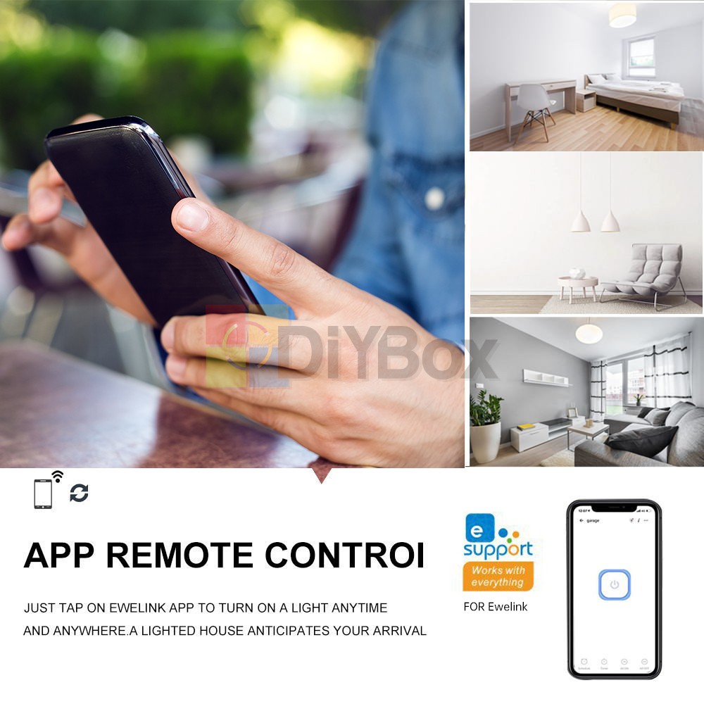 2PCS Smart WiFi Bulb Socket E26 E27 Light Bulb Adapter EWeLink Google Control