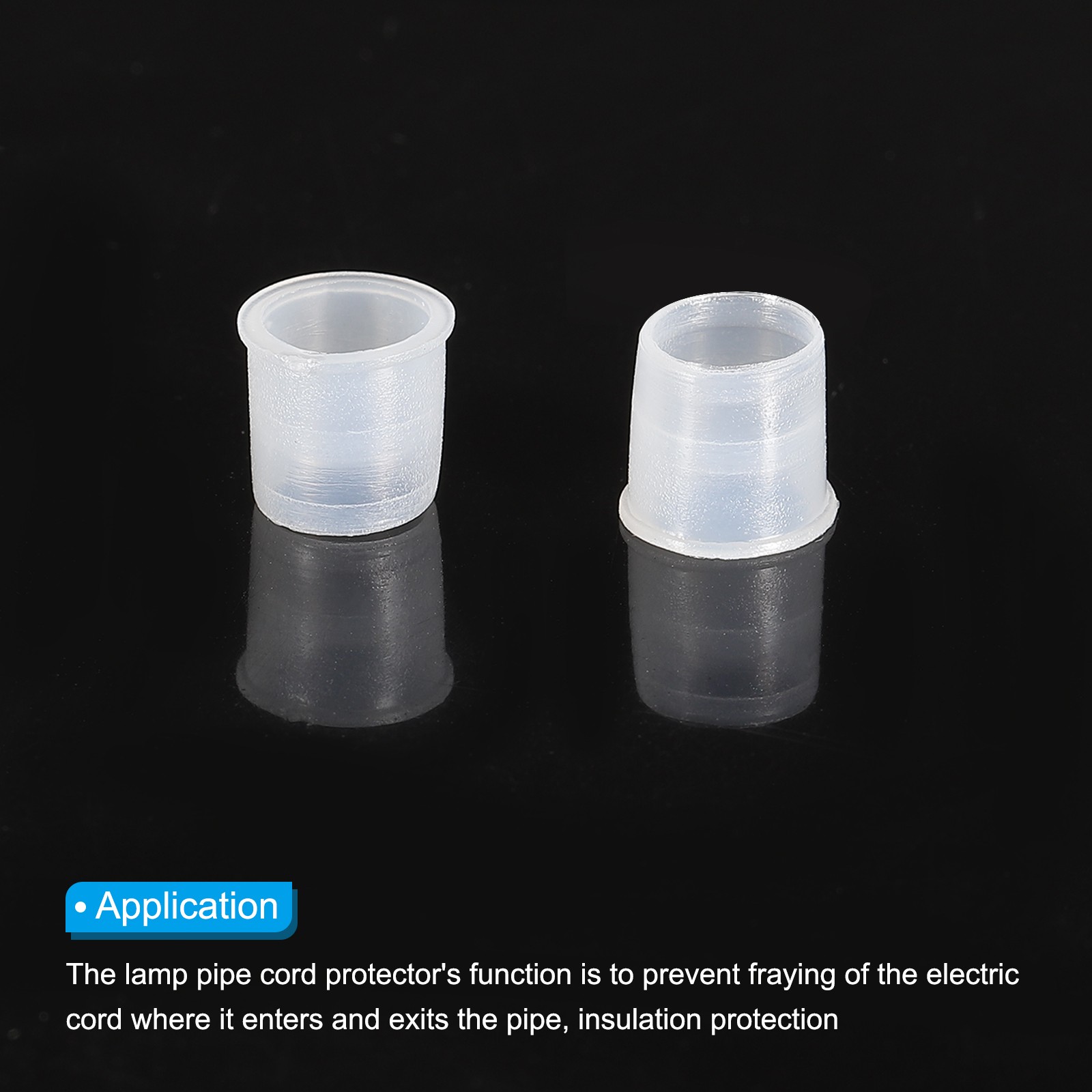 Lamp Pipe Cord Protector, 100 Pcs Washer Liner Bushing for 1/4 IPS Pipe, Clear