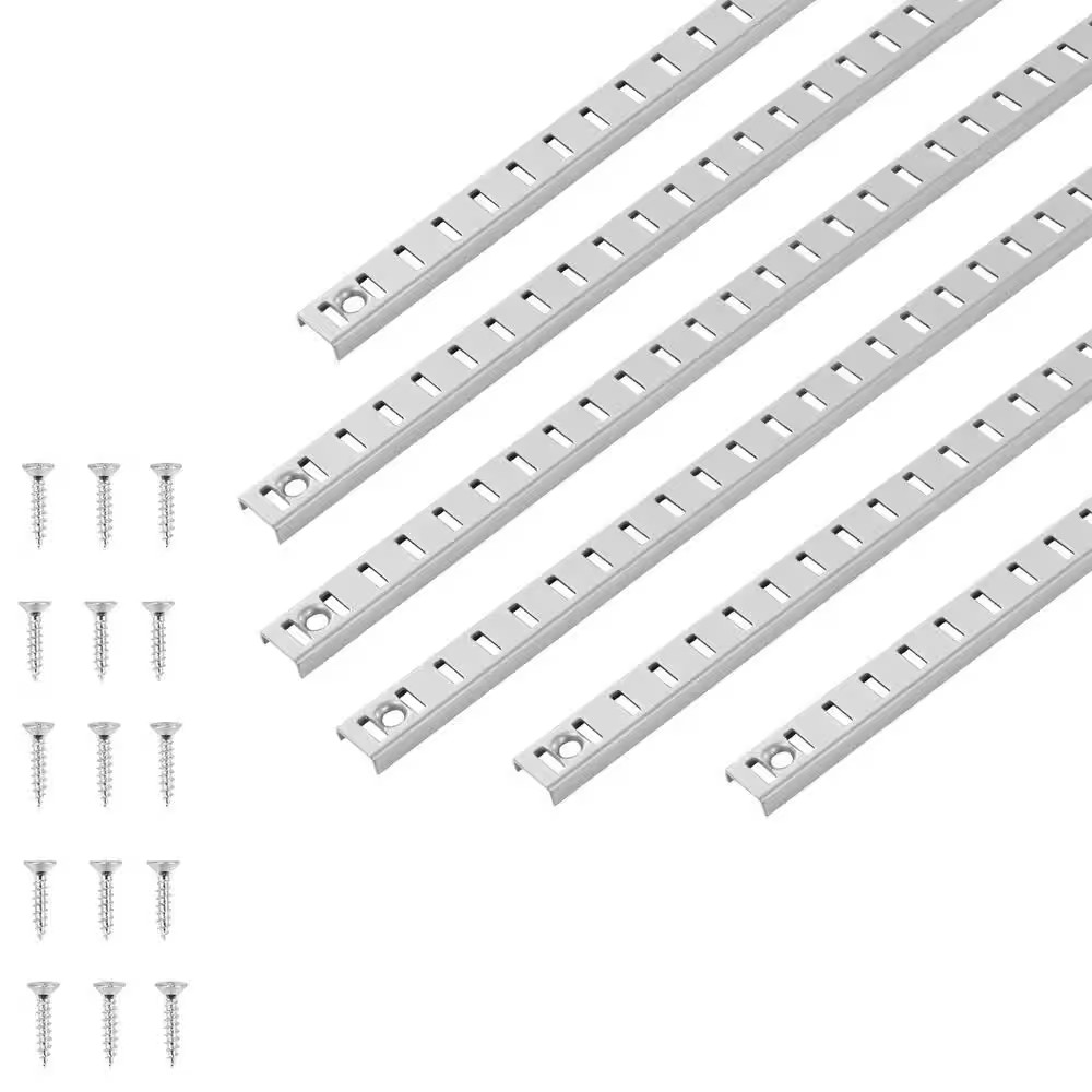 Shelf Pilaster, 36 In. L, 8 Pack, Adjustable Shelf Brackets Stainless Steel Mort
