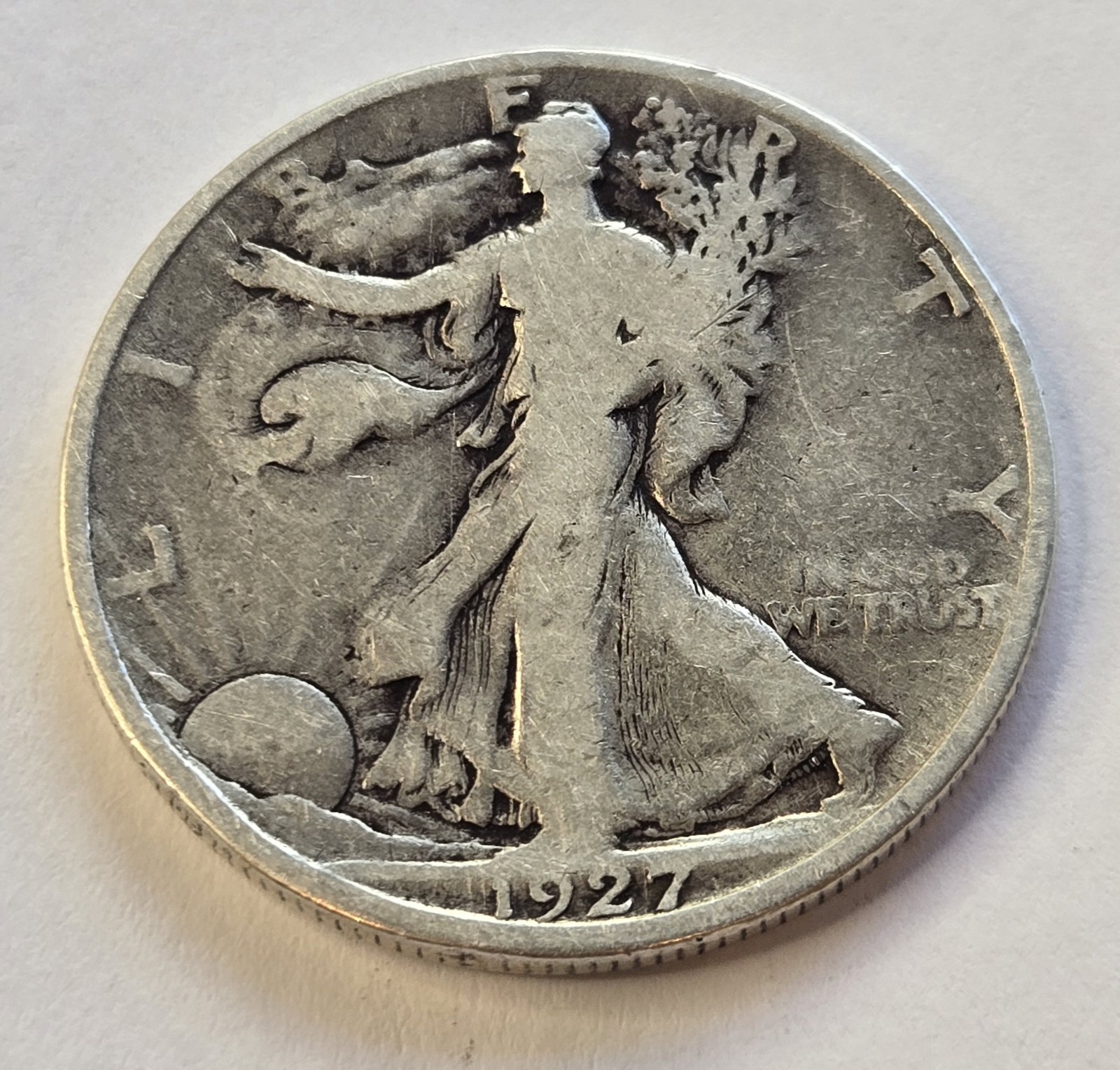 1927-S Walking Liberty Silver Half Dollar 50c - "Nice Coin" -