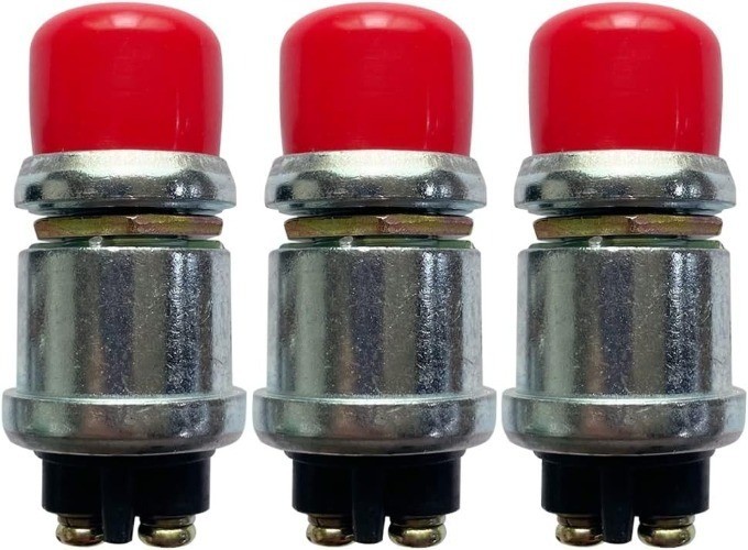 Push Button Momentary Starter Switch, Heavy Duty Momentary Switch f Color: Red