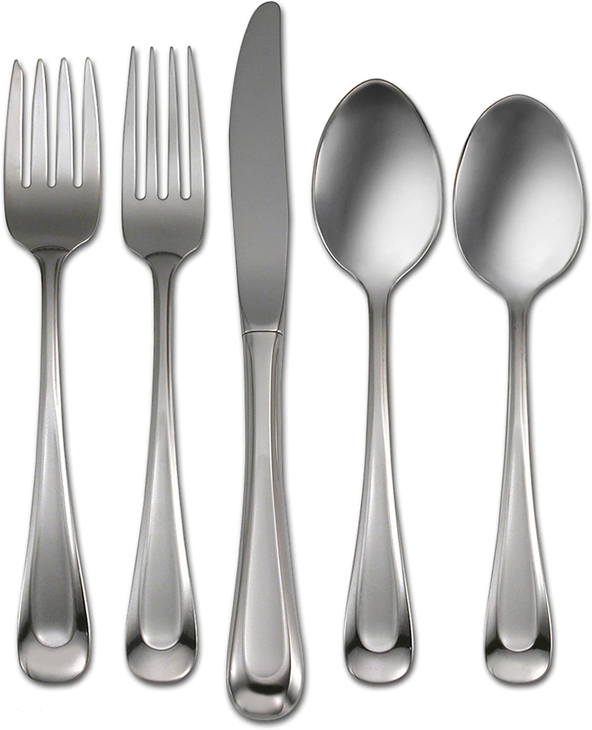 Oneida Satin Sand Dune Stainless Steel 20PCS Flatware Set, Silver, Service For 4