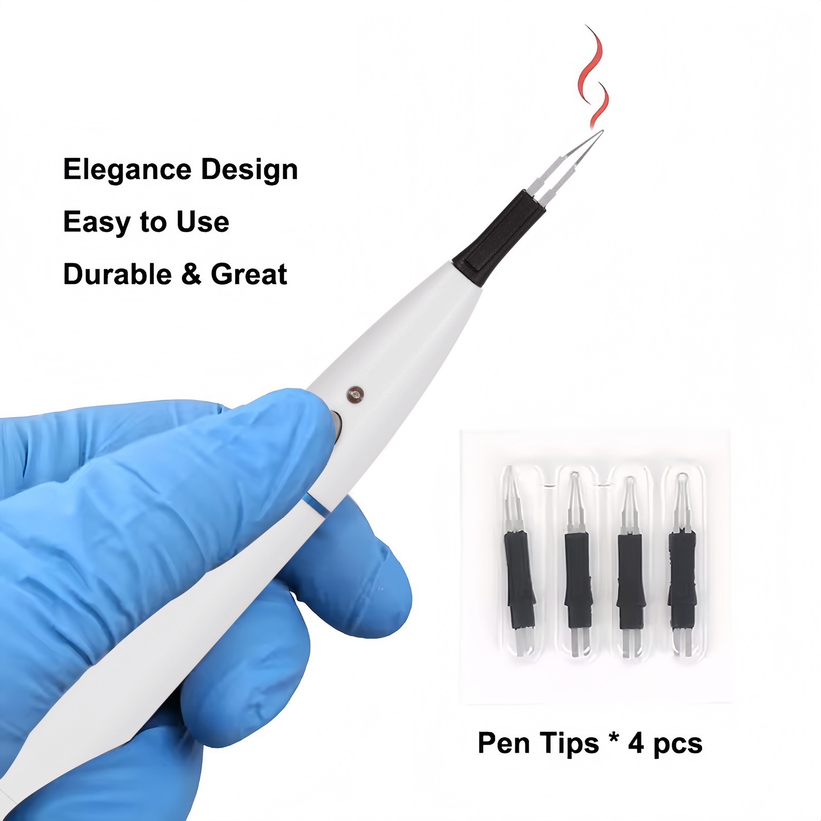 Dental Endo Gutta Percha Teeth Tooth Gum Cutter & 4pcs Heated Cutter Tips