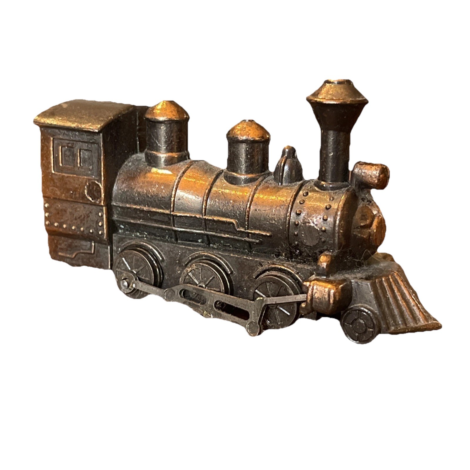 Vintage Miniature Die-Cast Metal Train Steam Locomotive Pencil Sharpener 3”