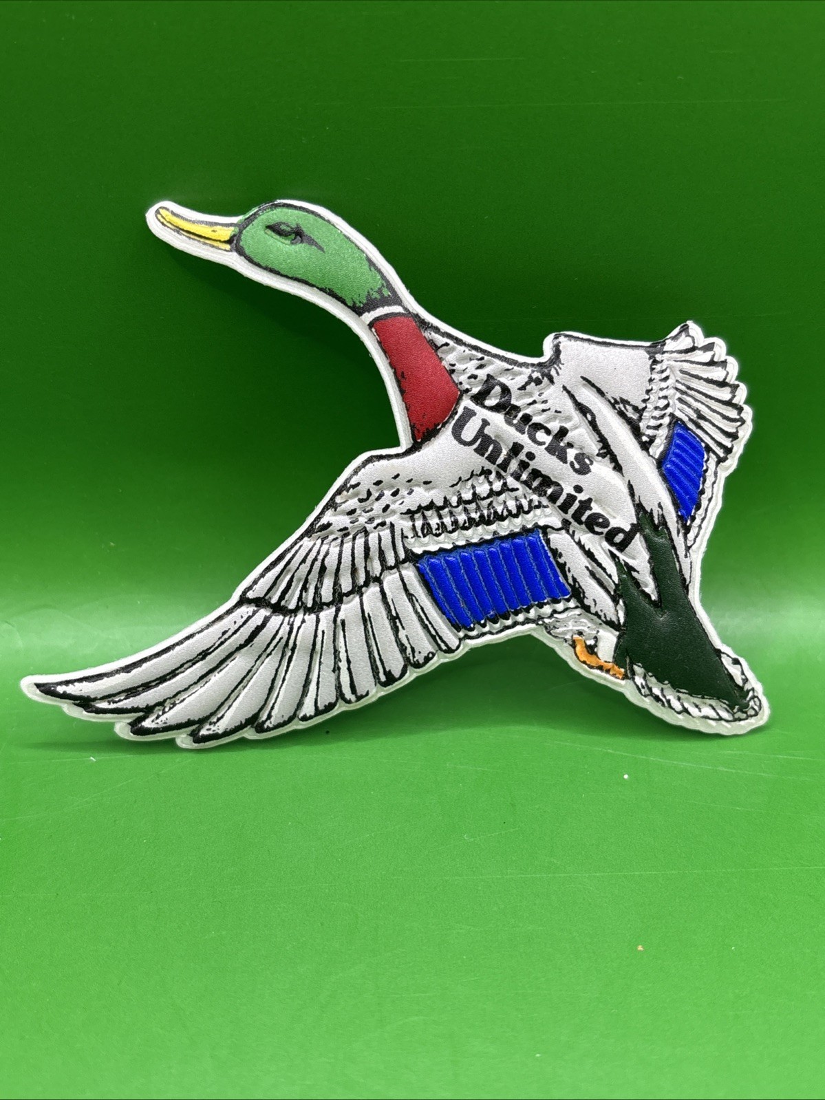 Ducks Unlimited 4.5" Long Puffy Patch Badge Decal- New, Never Used- Mallard Duck